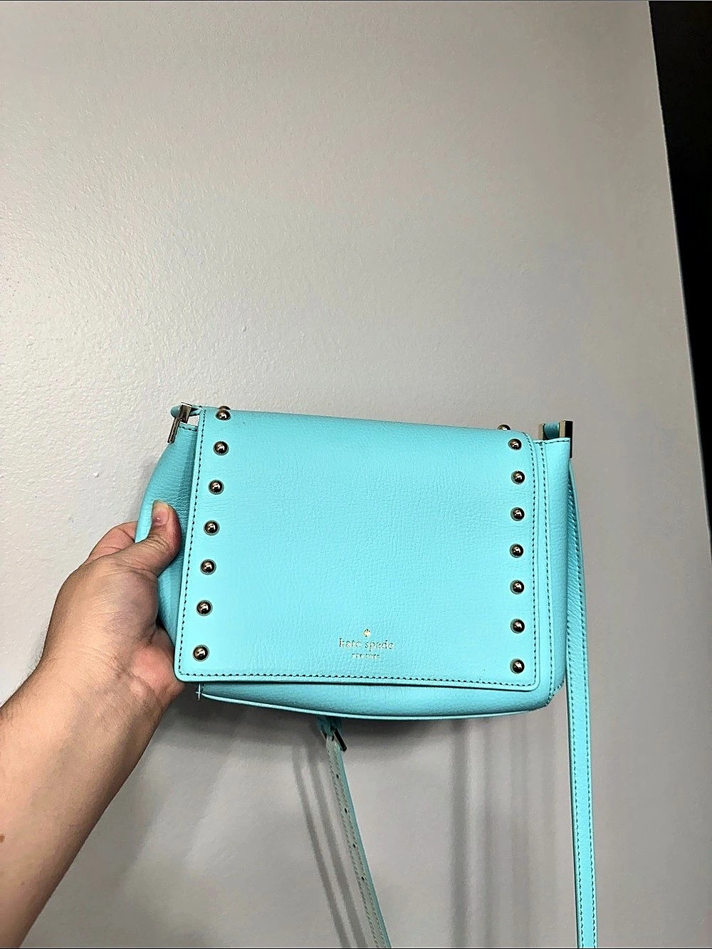 Kate Spade Studded Crossbody Bag in Blue Like New